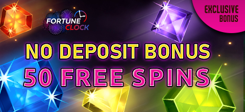 No deposit bonus 50 free spins at Fortune Clock Casino