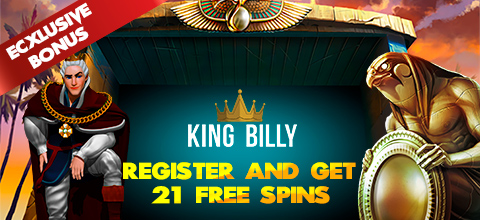 Sign up bonus - 21 FS from King Billy casino on a popular NetEnt game