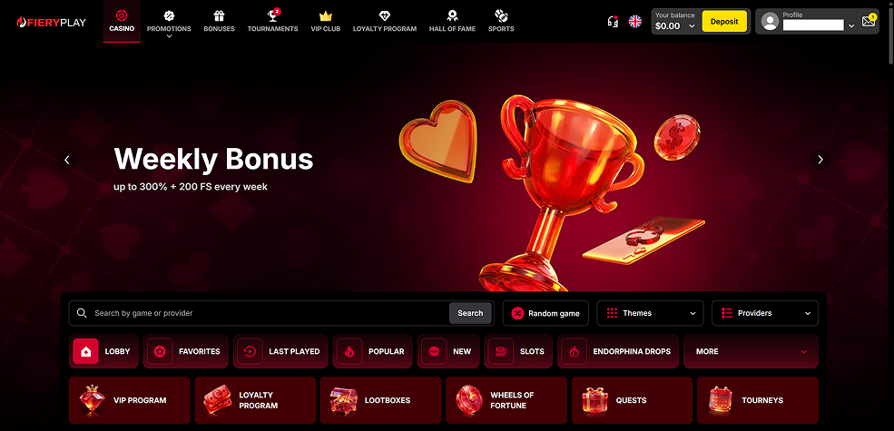 FieryPlay Casino tested design