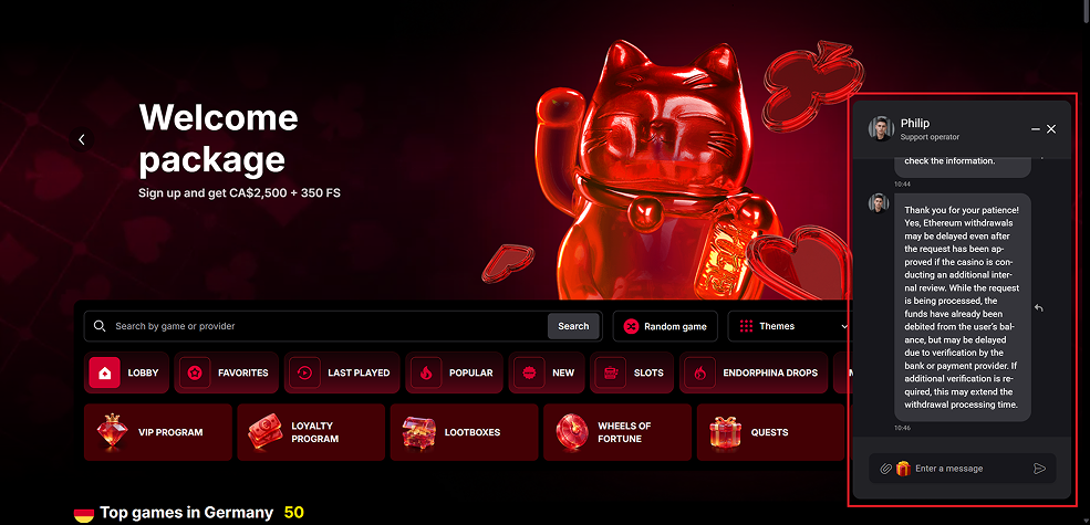 FieryPlay Casino support tested