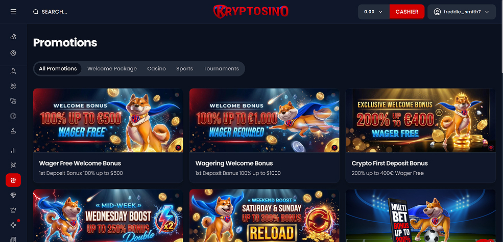 Kryptosino Casino bonuses tested