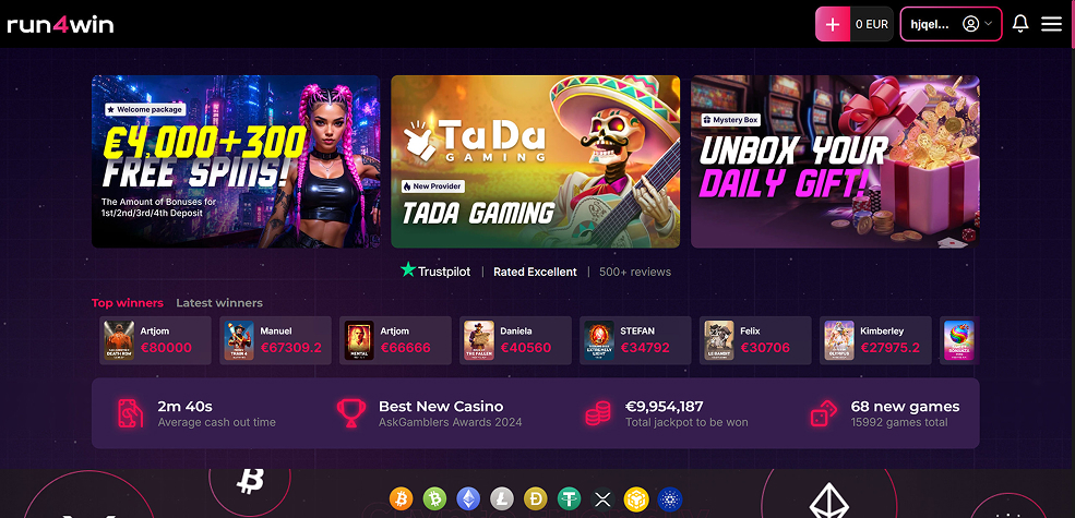 Run4Win Casino tested design