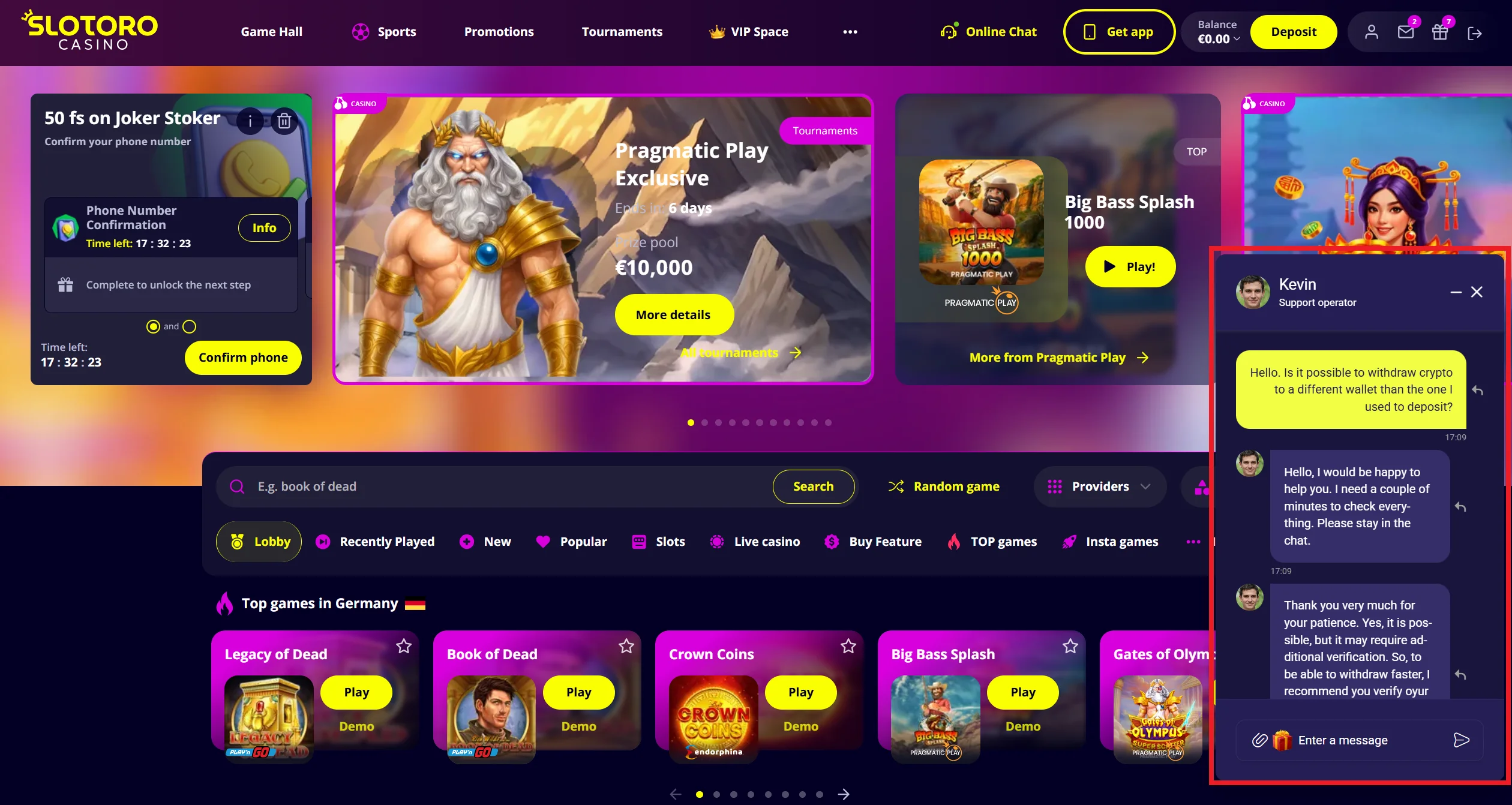 Slotoro Casino tested