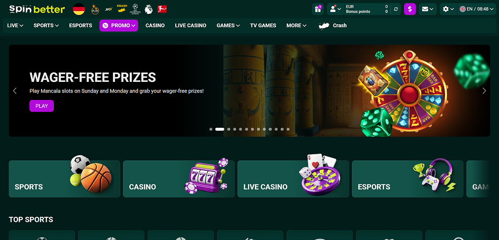 SpinBetter Casino design tested