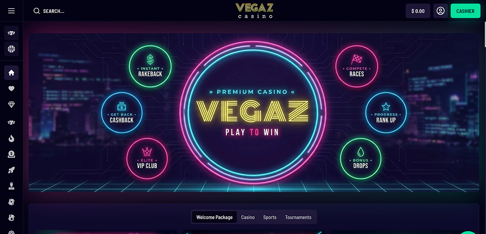 Vegaz Casino tested design