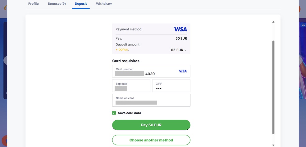 Vvegas Casino deposit tested